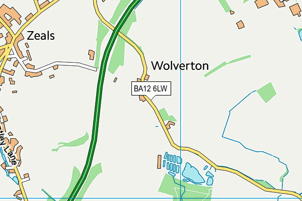 BA12 6LW map - OS VectorMap District (Ordnance Survey)