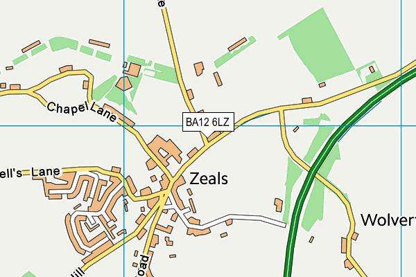 BA12 6LZ map - OS VectorMap District (Ordnance Survey)
