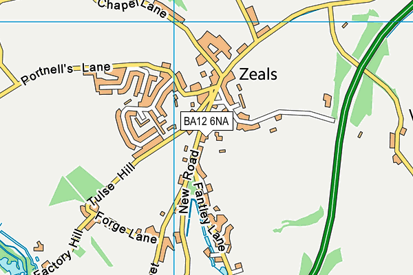 BA12 6NA map - OS VectorMap District (Ordnance Survey)