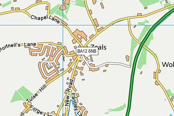 BA12 6NB map - OS VectorMap District (Ordnance Survey)