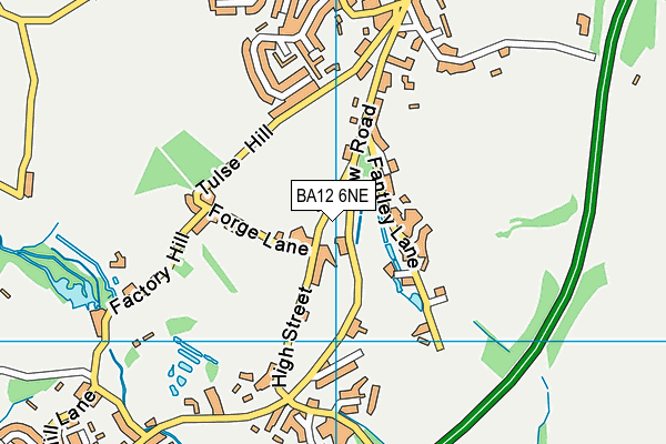 BA12 6NE map - OS VectorMap District (Ordnance Survey)