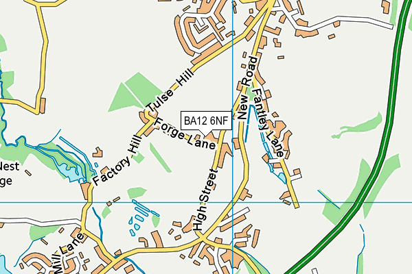 BA12 6NF map - OS VectorMap District (Ordnance Survey)