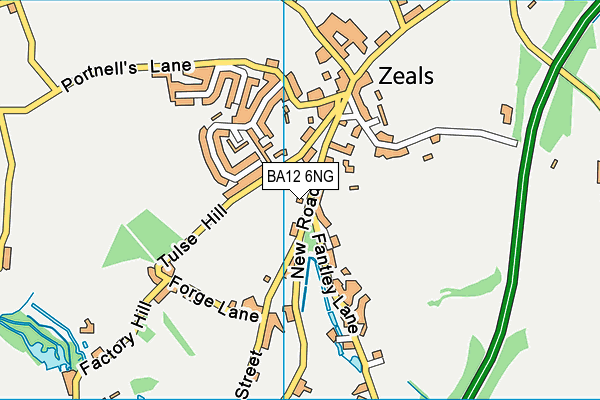 BA12 6NG map - OS VectorMap District (Ordnance Survey)