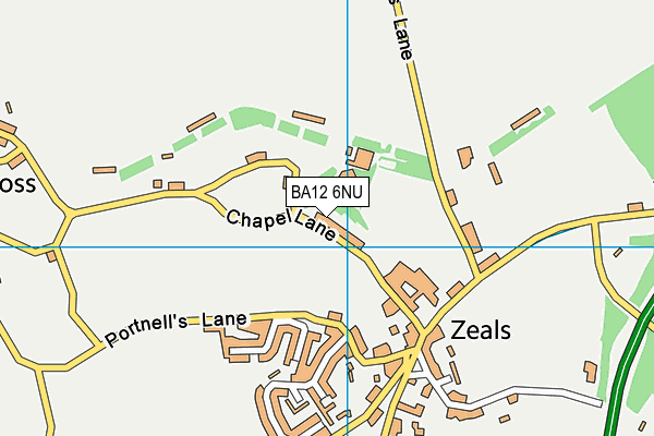 BA12 6NU map - OS VectorMap District (Ordnance Survey)