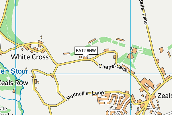 BA12 6NW map - OS VectorMap District (Ordnance Survey)