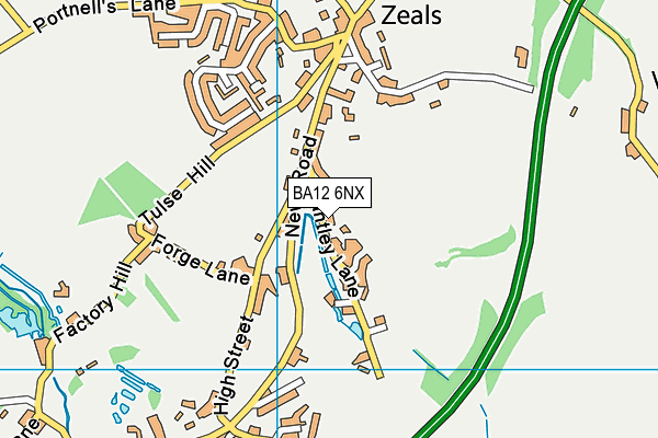 BA12 6NX map - OS VectorMap District (Ordnance Survey)