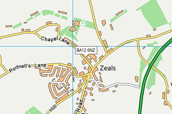 BA12 6NZ map - OS VectorMap District (Ordnance Survey)