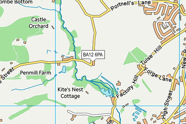 BA12 6PA map - OS VectorMap District (Ordnance Survey)