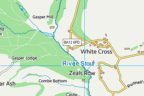 BA12 6PD map - OS VectorMap District (Ordnance Survey)