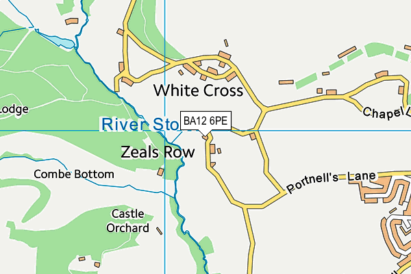 BA12 6PE map - OS VectorMap District (Ordnance Survey)