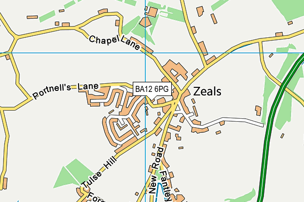 BA12 6PG map - OS VectorMap District (Ordnance Survey)