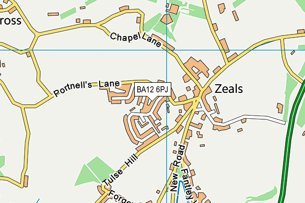 BA12 6PJ map - OS VectorMap District (Ordnance Survey)