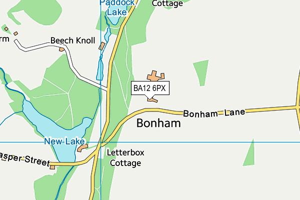 BA12 6PX map - OS VectorMap District (Ordnance Survey)