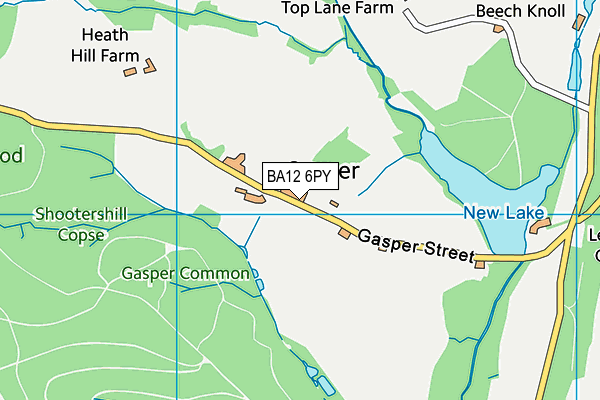 BA12 6PY map - OS VectorMap District (Ordnance Survey)