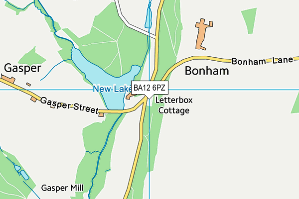 BA12 6PZ map - OS VectorMap District (Ordnance Survey)