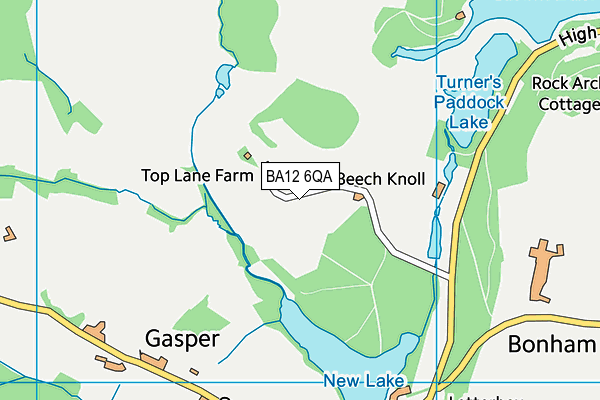 BA12 6QA map - OS VectorMap District (Ordnance Survey)