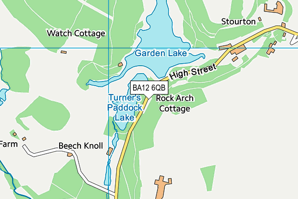 BA12 6QB map - OS VectorMap District (Ordnance Survey)