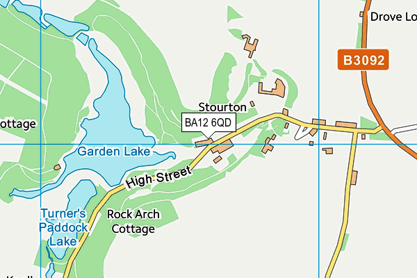 BA12 6QD map - OS VectorMap District (Ordnance Survey)