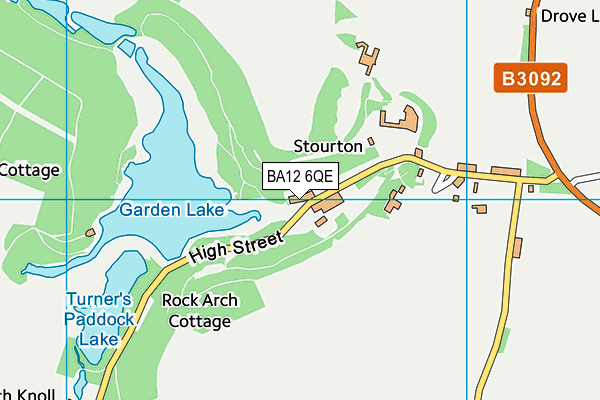 BA12 6QE map - OS VectorMap District (Ordnance Survey)