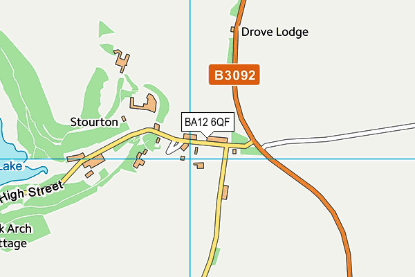 BA12 6QF map - OS VectorMap District (Ordnance Survey)