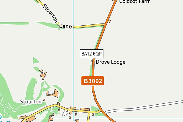 BA12 6QP map - OS VectorMap District (Ordnance Survey)