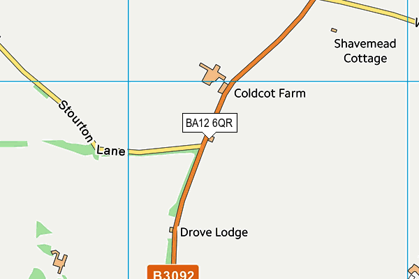 BA12 6QR map - OS VectorMap District (Ordnance Survey)