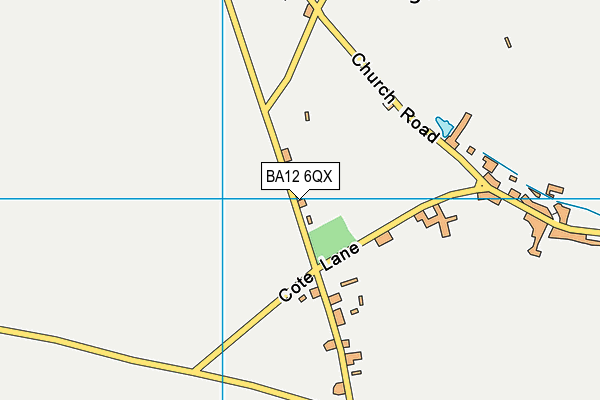 BA12 6QX map - OS VectorMap District (Ordnance Survey)