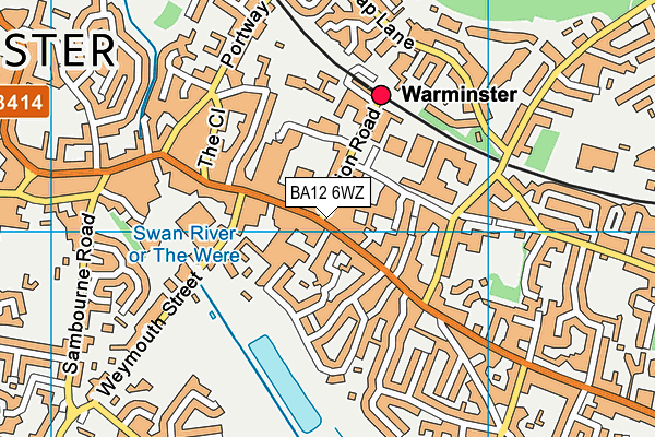 BA12 6WZ map - OS VectorMap District (Ordnance Survey)