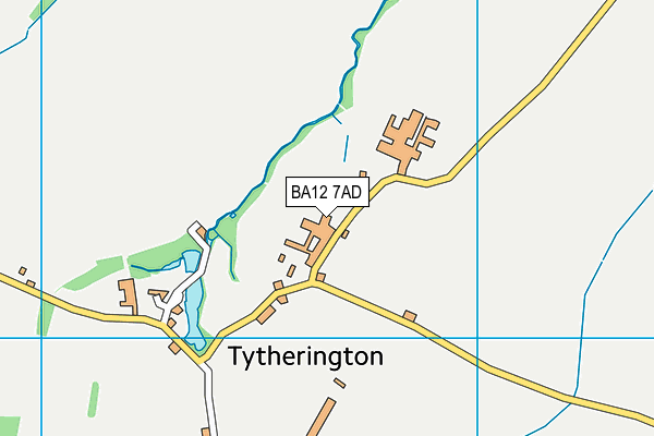 BA12 7AD map - OS VectorMap District (Ordnance Survey)