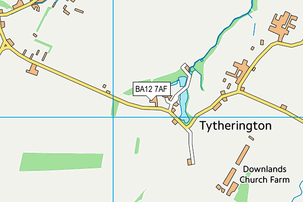 BA12 7AF map - OS VectorMap District (Ordnance Survey)