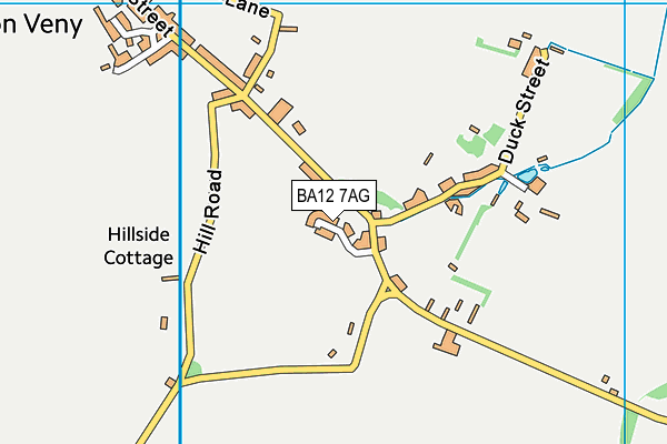 BA12 7AG map - OS VectorMap District (Ordnance Survey)