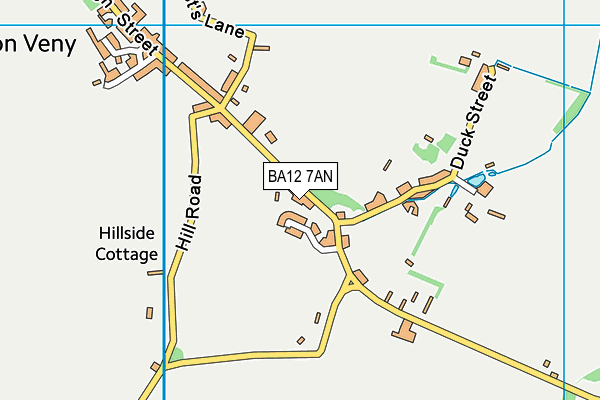 BA12 7AN map - OS VectorMap District (Ordnance Survey)