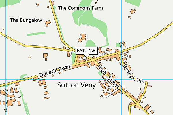 BA12 7AR map - OS VectorMap District (Ordnance Survey)