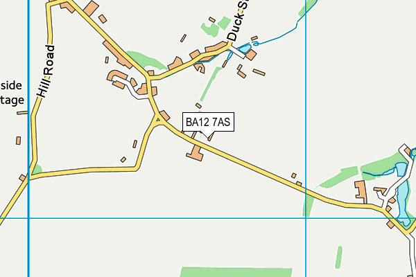 BA12 7AS map - OS VectorMap District (Ordnance Survey)