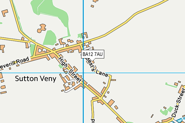 BA12 7AU map - OS VectorMap District (Ordnance Survey)