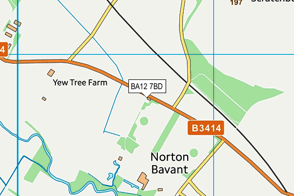 BA12 7BD map - OS VectorMap District (Ordnance Survey)