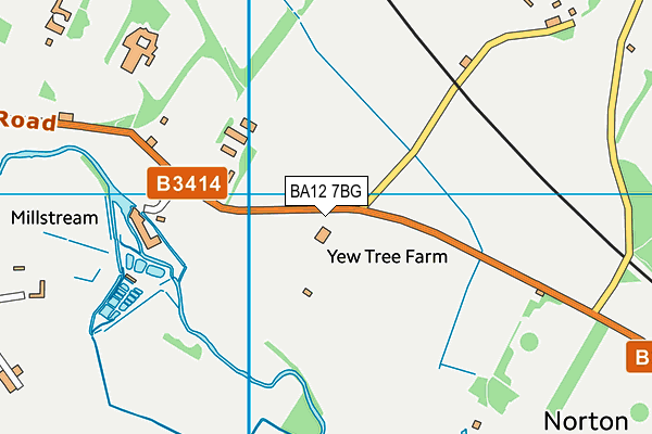 BA12 7BG map - OS VectorMap District (Ordnance Survey)