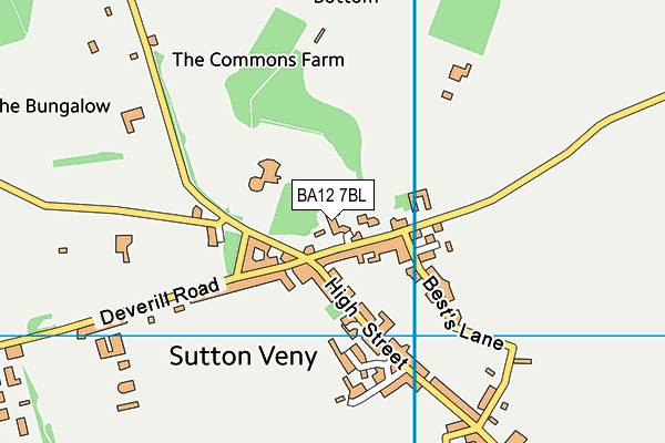 BA12 7BL map - OS VectorMap District (Ordnance Survey)