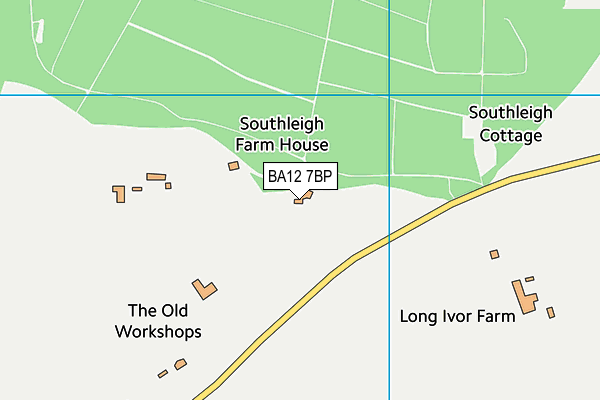 BA12 7BP map - OS VectorMap District (Ordnance Survey)