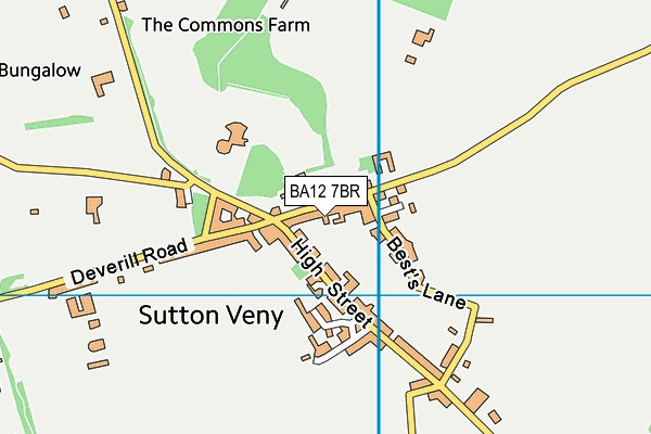 BA12 7BR map - OS VectorMap District (Ordnance Survey)