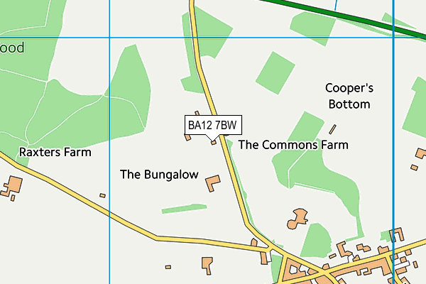 BA12 7BW map - OS VectorMap District (Ordnance Survey)