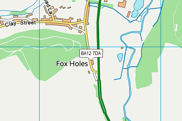 BA12 7DA map - OS VectorMap District (Ordnance Survey)