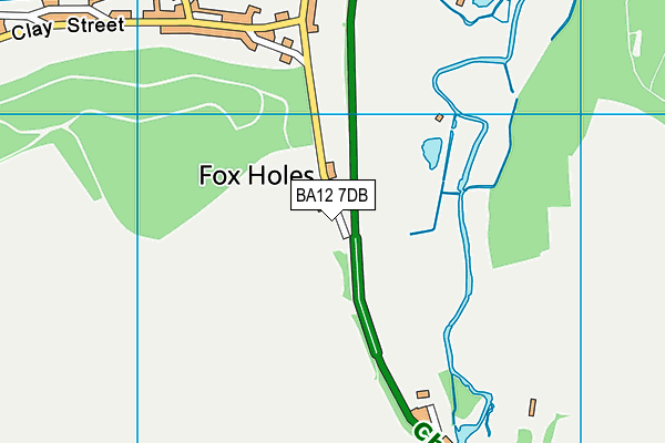 BA12 7DB map - OS VectorMap District (Ordnance Survey)