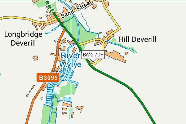 BA12 7DF map - OS VectorMap District (Ordnance Survey)