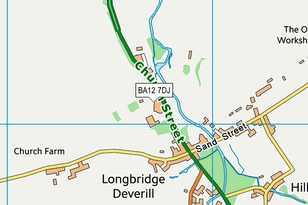 BA12 7DJ map - OS VectorMap District (Ordnance Survey)