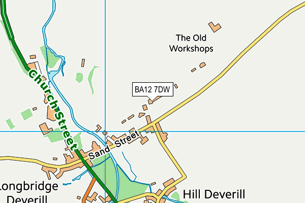 BA12 7DW map - OS VectorMap District (Ordnance Survey)