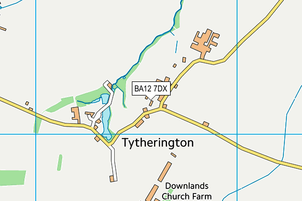 BA12 7DX map - OS VectorMap District (Ordnance Survey)