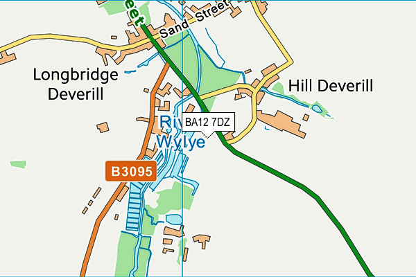 BA12 7DZ map - OS VectorMap District (Ordnance Survey)