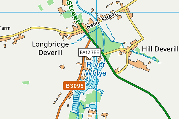 BA12 7EE map - OS VectorMap District (Ordnance Survey)