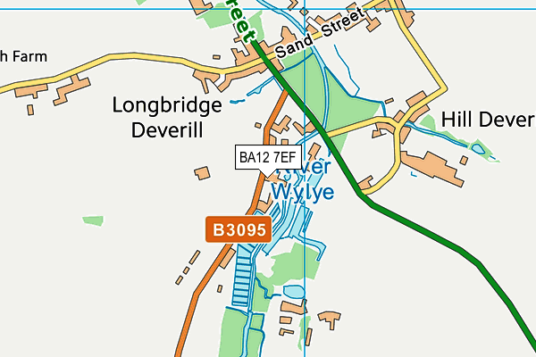 BA12 7EF map - OS VectorMap District (Ordnance Survey)